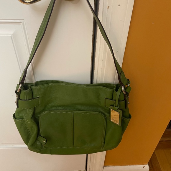 Tignanello Green Leather Shoulder Bag - Picture 12 of 12